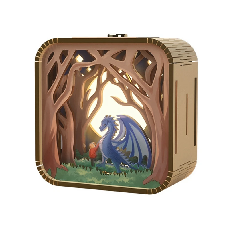 Nightlight ของขวัญ Hand Touch การ์ตูน DIY ไม้สเตอริโอไฟบรรยากาศ Graduation Season Gifts-AT64