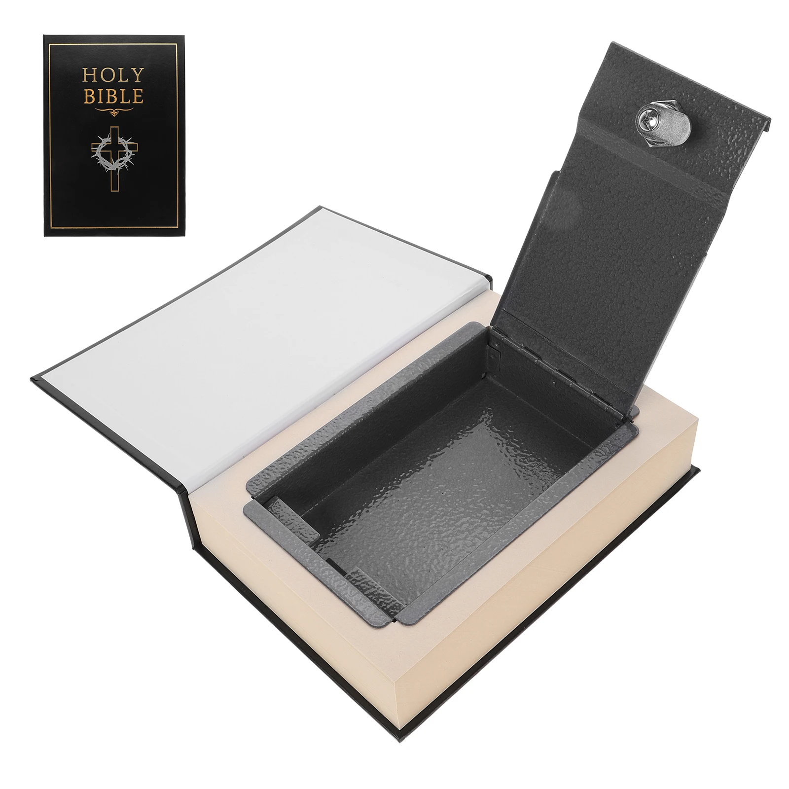 

Simulated Book Safe Hollowed Out Bible Container Portable Safes Cartoon Piggy Bank Book Lock Box Money Bag Safe Coin Storage Jar