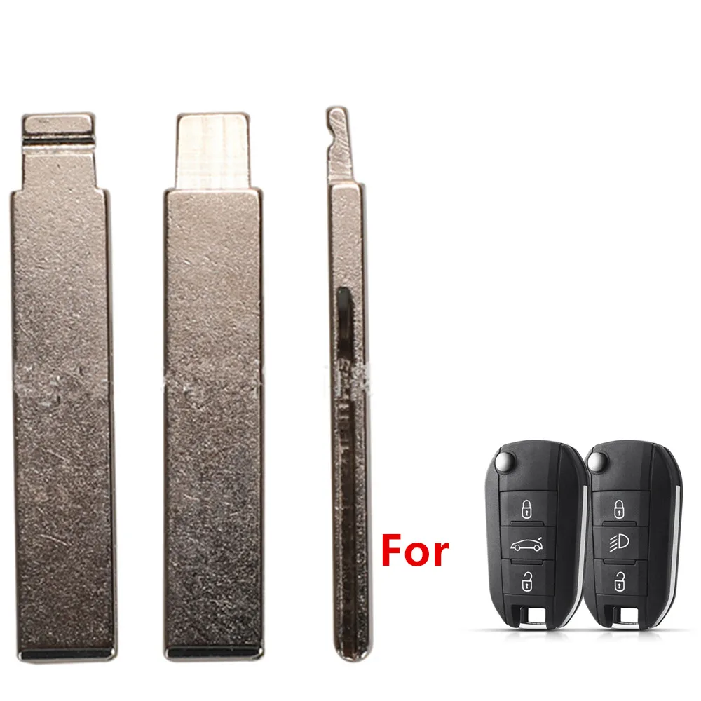 Hoja de llave remota para coche, funda de llave para Peugeot 122, 508, 208, 2008, 308, 3008, Citroen C3, C4, C4L, Elysee, 10 piezas, 99 #, HU83,