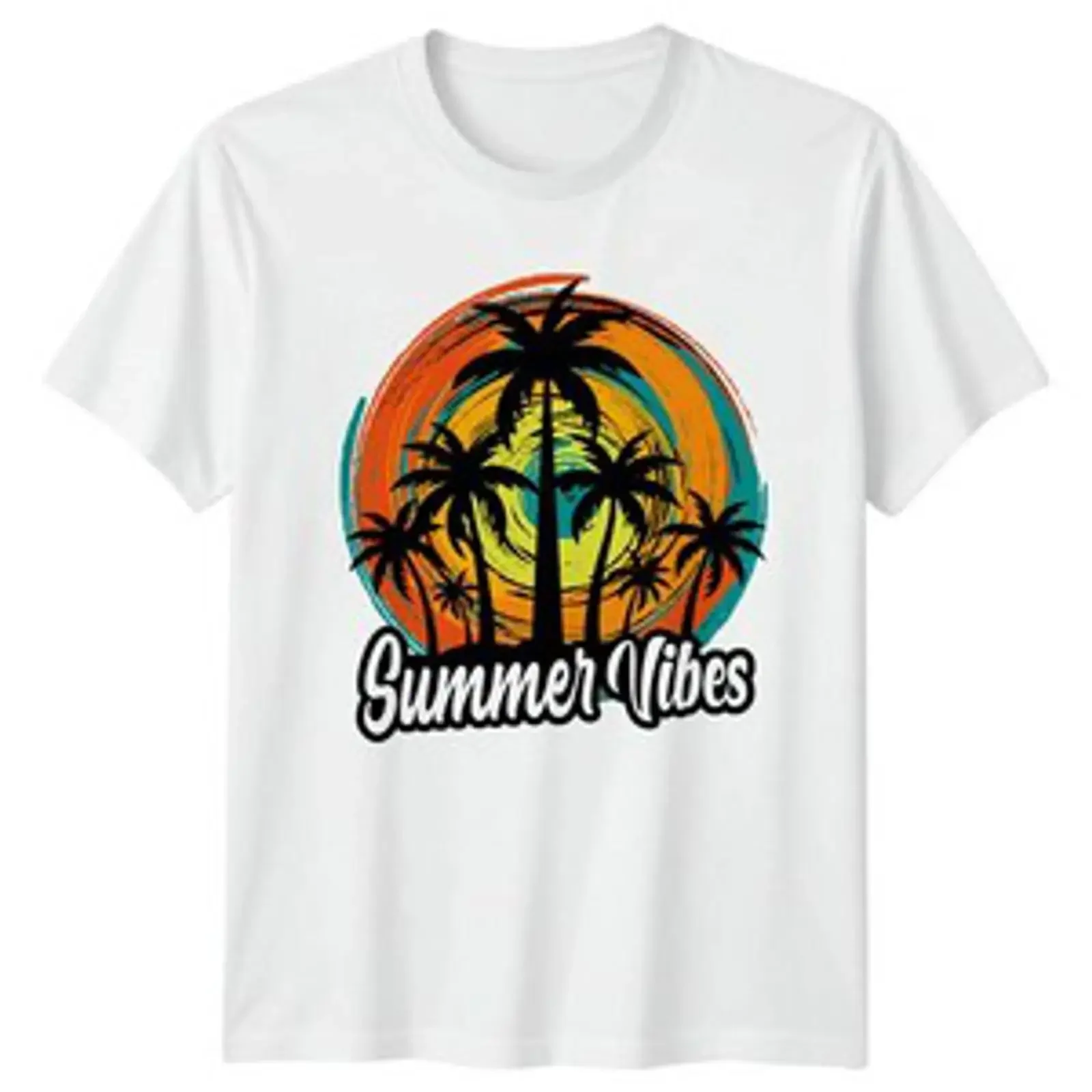 Summer Vibes T Shirt Strand Tropical Sommer Urlaub Geschenk für Sie und Ihn vintage Washed Versatile Stretched