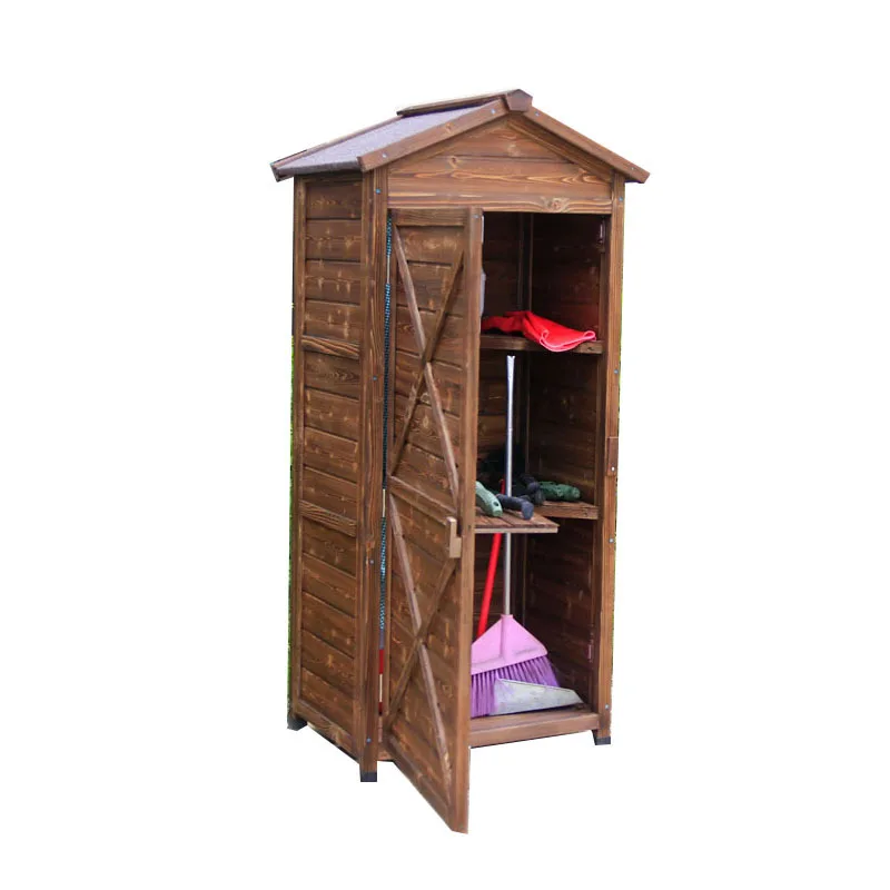 Outdoor carbonized wood lockers, courtyard storage cabinets, villa storage cabinets, heightening tool box storage cabinets, wood