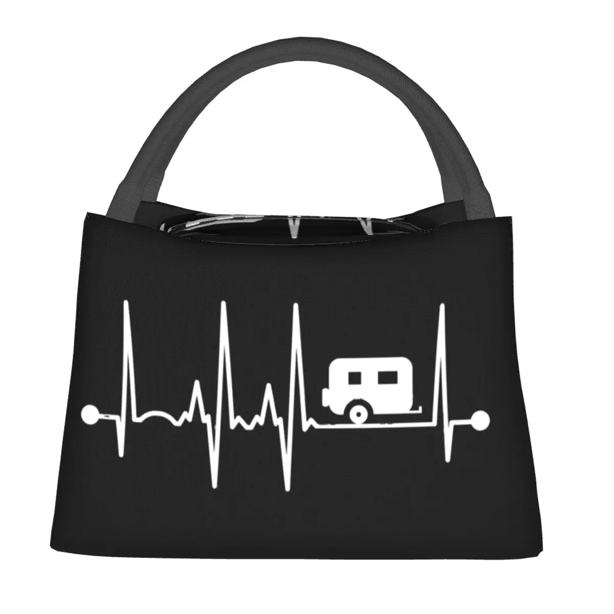 Camper Heartbeat Lunch Bags para mulheres, caixa de Bento isolada, sacola de piquenique à prova de vazamento, refrigerador, bolsa térmica para estudante