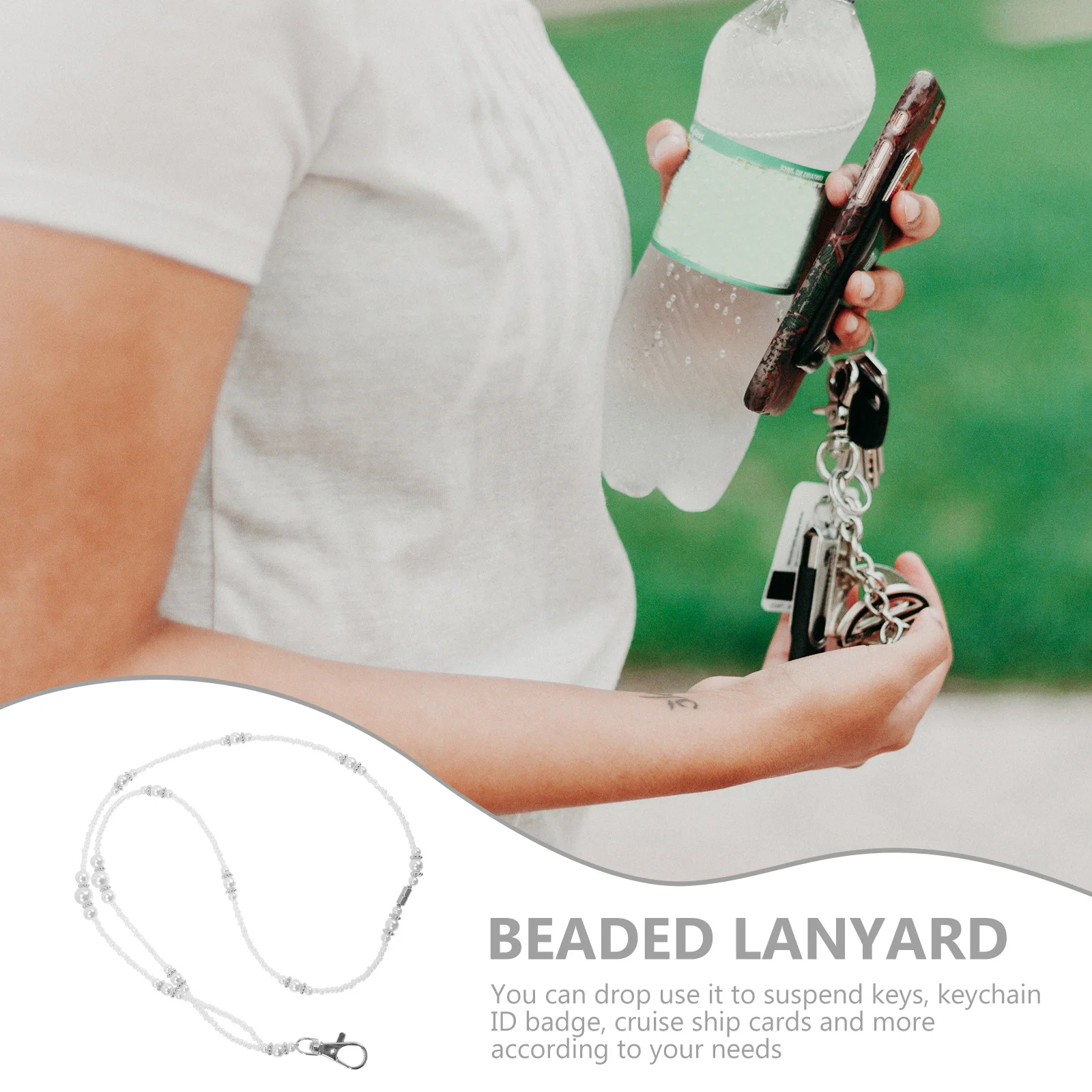 اللؤلؤ الحبل للنساء بطاقات الهوية مفاتيح محافظ سماعات USB النمط الكلاسيكي مطرز اسهم كروز بطاقات السفينة شارة حامل الأشرطة #5