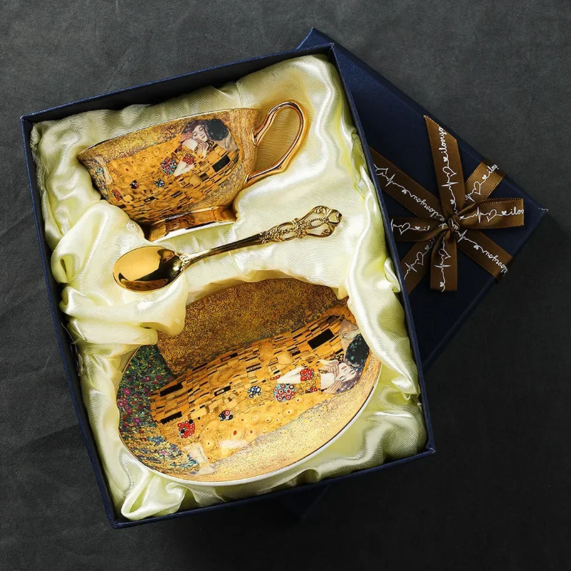 

European-style bone china high-value coffee cup gift box set ceramic cups tea sets afternoon tea cups and companion gifts