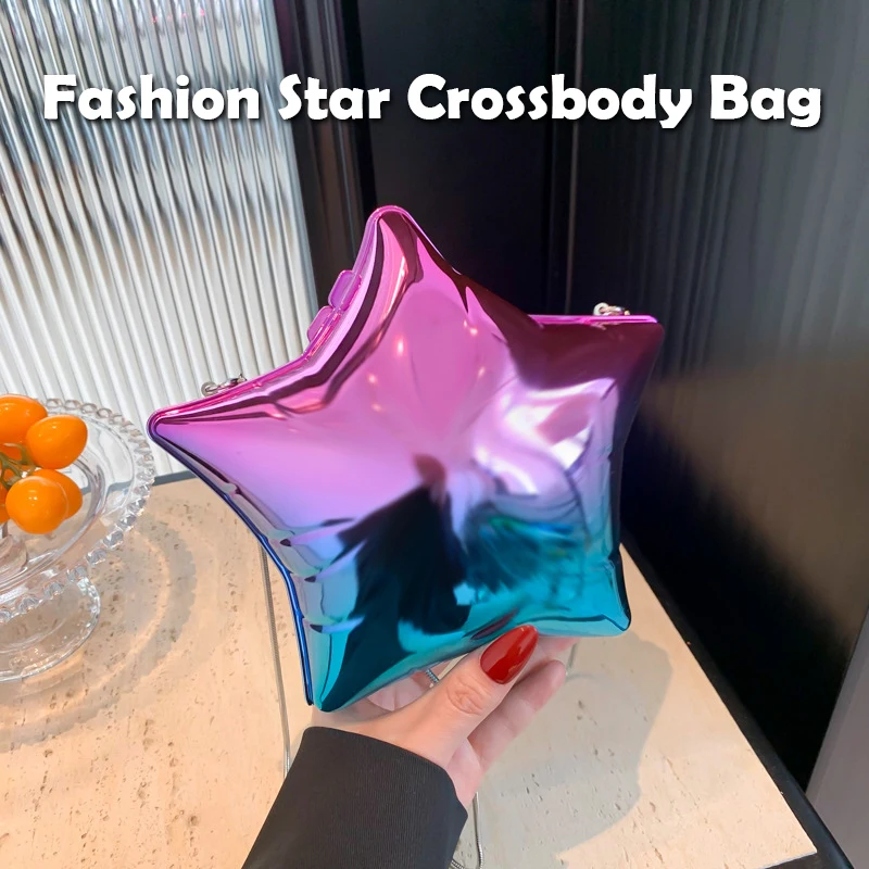 Acrylic Shiny Stars Crossbody Bag For Women Fashion Party Shoulder Bags Ladies Designer Luxury Handbag High Qaulity 2024