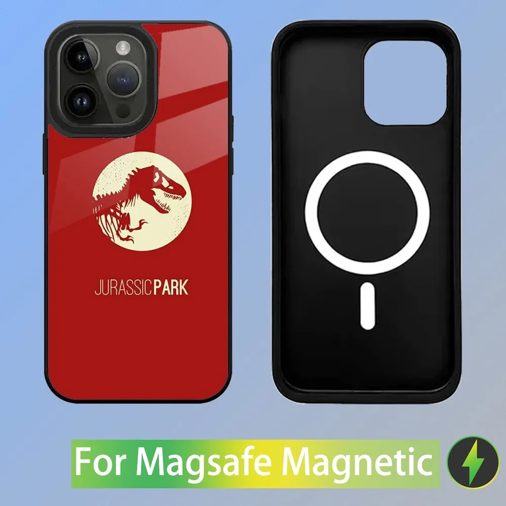 J-Jurassic Park Dinosaur World Phone Case For iPhone 15,14,13,12,11,Plus,Pro,Max Mini Magsafe Magnetic Wireless Charging