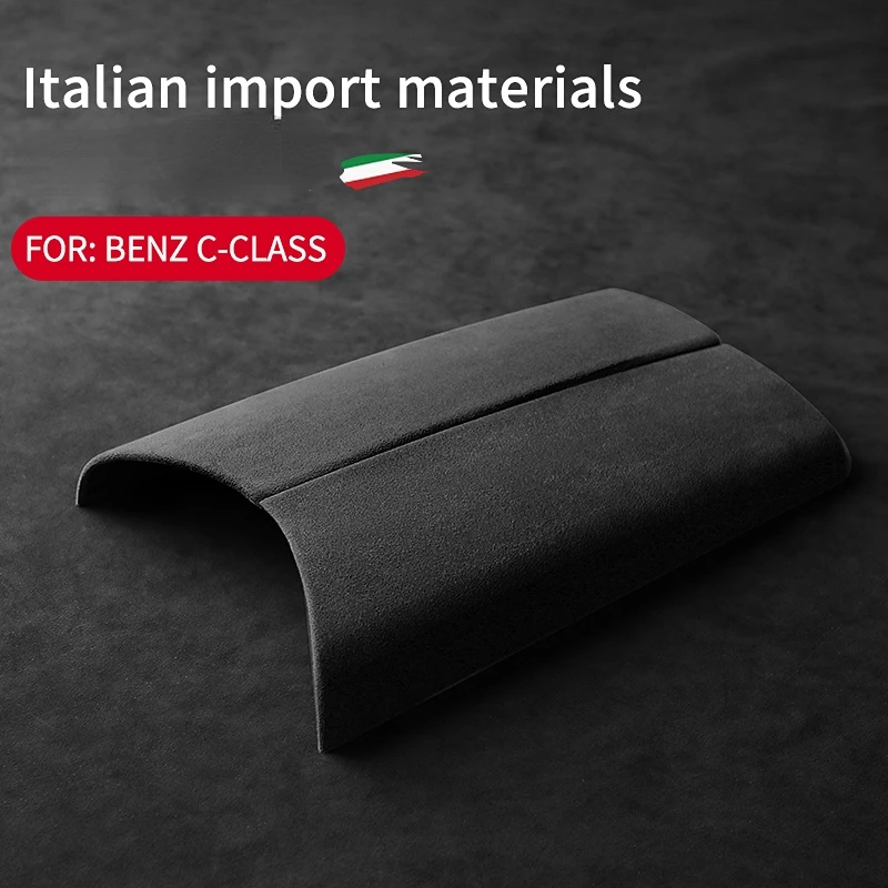 Italy Super Suede For Mercedes Benz C Class W205 GLC X253 2015-2021 Car Center Console Armrest Mat Trim Interior Accessories