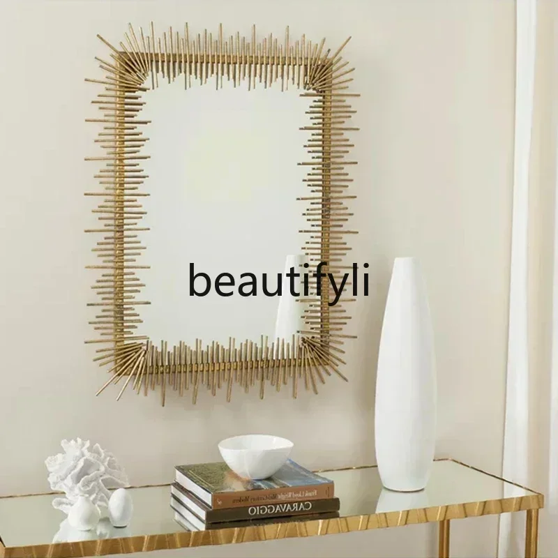 xx1Decorative mirror simple glass door premium bathroom room decorative painting high definition fitting mirror bathroom