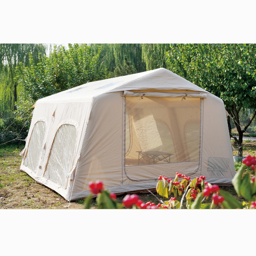 Large Luxury Oxford Portable Outdoor Waterproof Inflatable Tents for Family Camping and Party Use