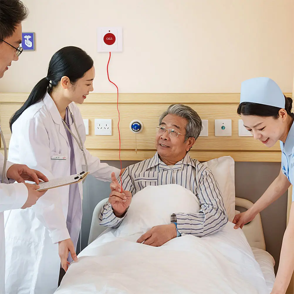 

3Pcs Pull Cord Emergency Button Wall Mount Sos Alarm System for Seniors Elderly Patients Care Facilities Hospital Ward Corridor