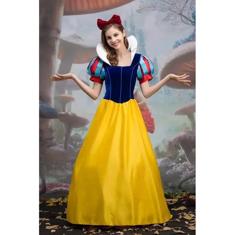 A 2025 Cartoon Biancaneve Costume da festa di Halloween Cosplay per adulti Plus Size Ragazza Abito da principessa Donna Adu Nuovo xjr89