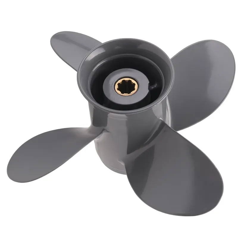 ABHX-Propeller 4 Blade 9 1/4X10 For Honda And Yamaha Outboard BF8D/BF9.9D BF9.9/BF15A BF15D/BF20 8 Splines 58134-ZV4-010AH