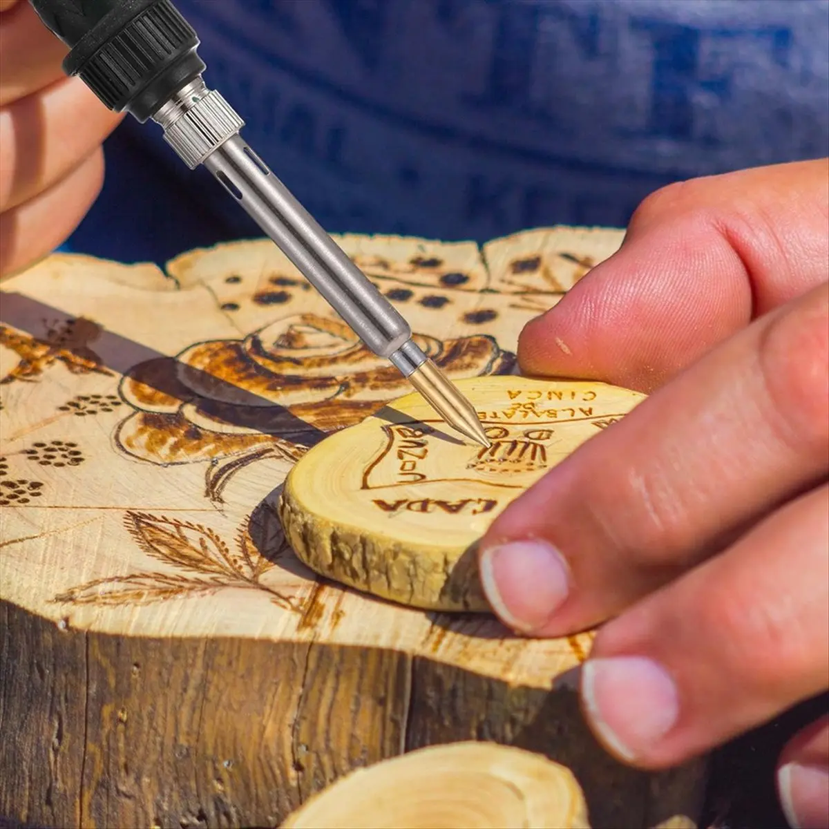 A74U 43 Pieces Wood Burning Tip Set Wood Burning Tip Wood Burning Tips Template for DIY Embossing and Carving Crafts