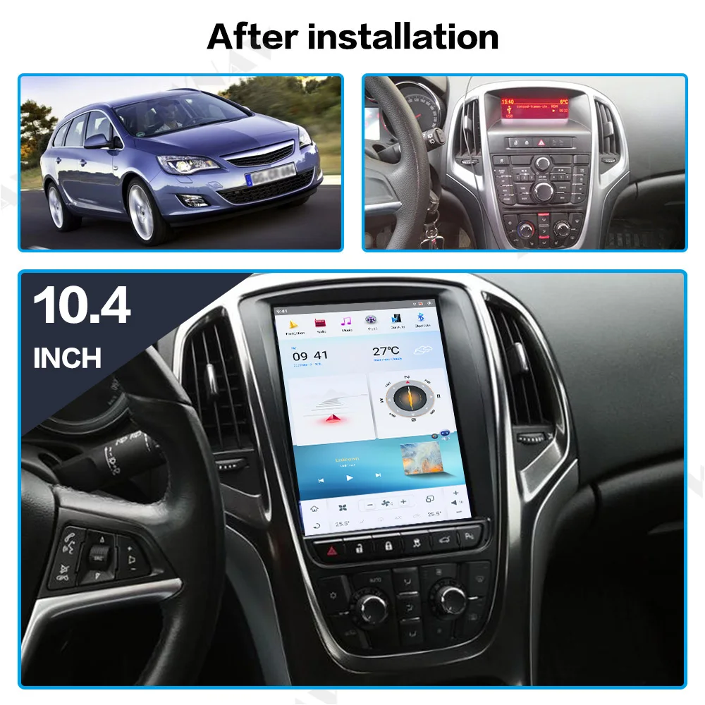 4G SIM Vertical Style Android Car Player GPS Navigation For Opel Astra J 2010-2013 Stereo Headunit Multimedia Player Auto Radio