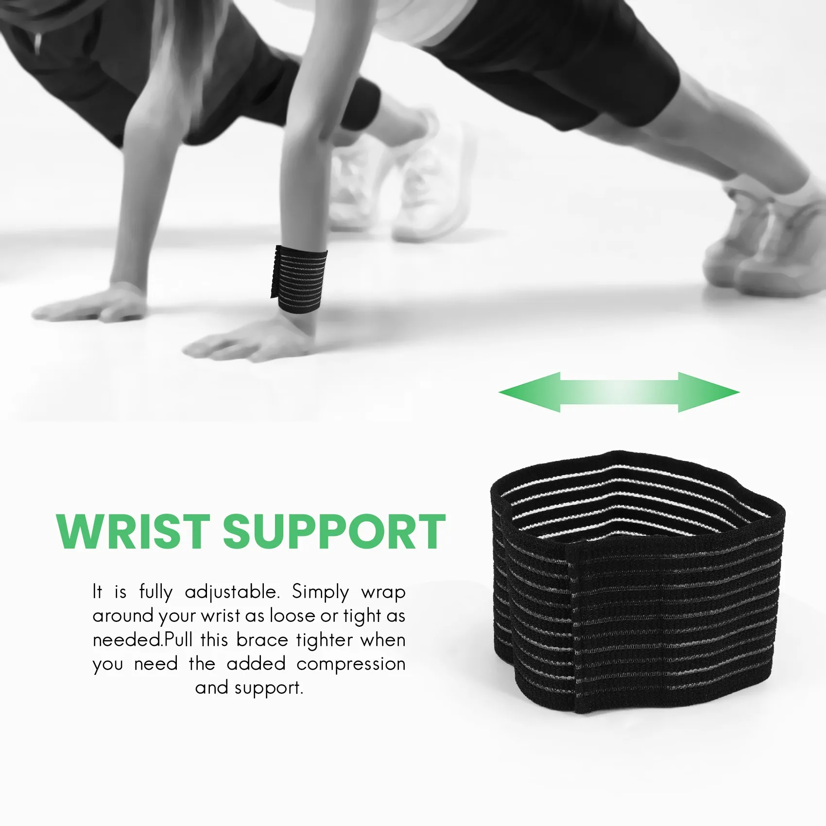 ABJX New Wrist Support Brace For Men & Women. [2 Pack] For Work Out & Fitness, Weight Lifting, Injury Prevention, Pain Relief An