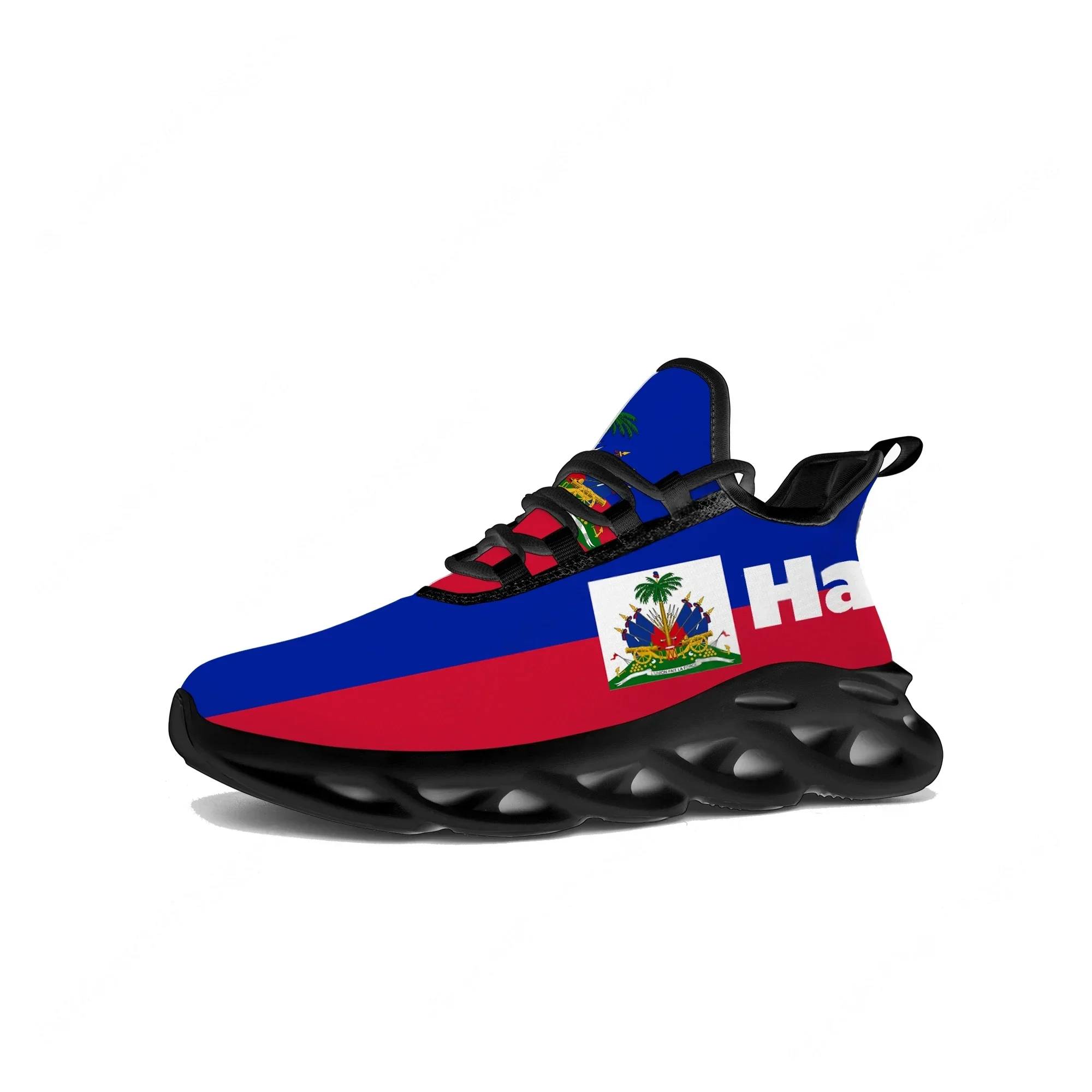 

Haitian Flag Flats Sneakers Mens Womens Haiti Pop Sports Running High Quality Sneaker Lace Up Mesh Footwear Tailor-made Shoe
