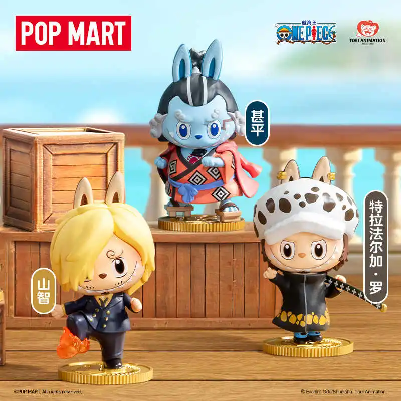 POPMART THE MONSTERS X One Piece Series Blind Box LABUBU One Piece Chopper Figur Misteri Luffy Lucu Hadiah Kejutan Trendi
