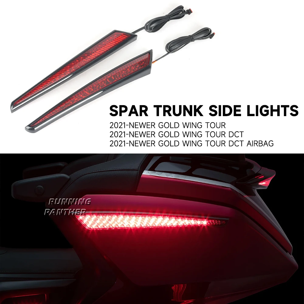 Motorcycle Top Spar Box Trunk Side Light Decorative LED Light Lamp For Honda Goldwing Gold Wing GL1800 Tour DCT Airbag 2021-2023