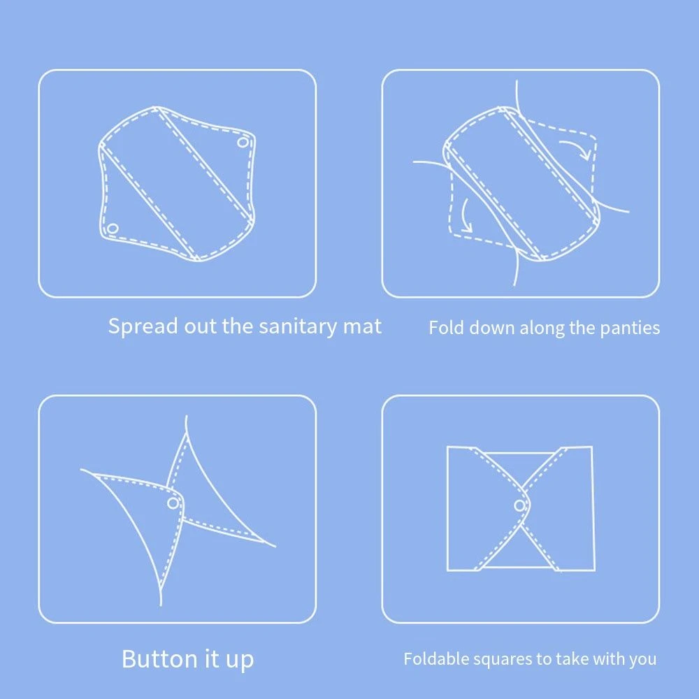 Gasket Washable Menstrual Cloth Pads Reusable 23/28CM Panty Liner Thicken Graphene Nursing Pad for Women Female