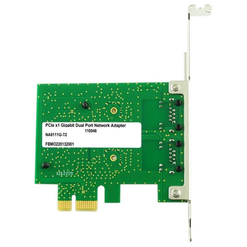 1Set PCI-Ex1 Gigabit Ethernet Electrical Port Network Card 1000M Dual-Port Desktop  Portable