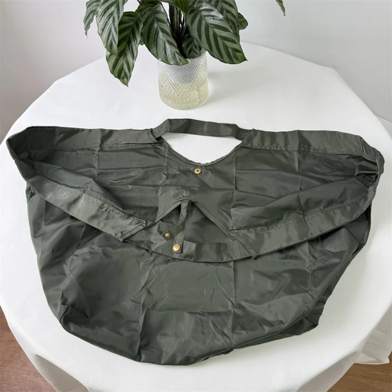 custom.Custom Large Nylon Polyester Reusable Shopping Tote Bags Waterproof Grocery Pouch Drawstring Foldable Fashion Gi