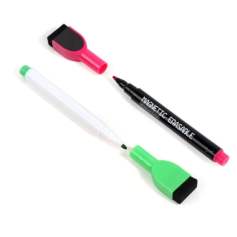 سعة كبيرة المغناطيسي علامات المسح الجاف قابل للمسح أقلام تحديد السبورة مع ممحاة المغناطيسي الجاف محو علامة غرامة تلميح