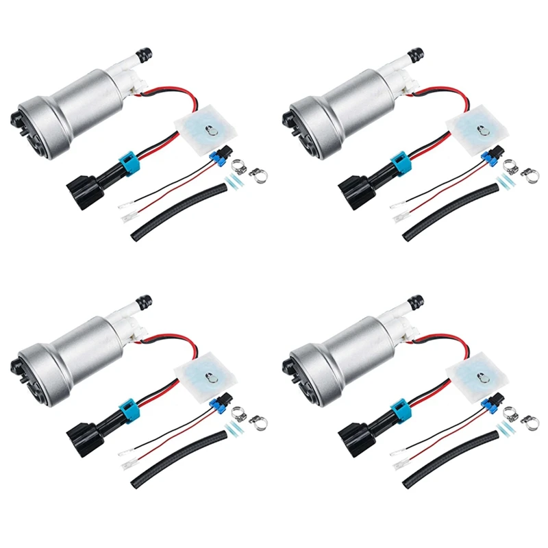 4X 12V 450LPH Fuel Pump Kit Accessories For Racing Walbro F90000274