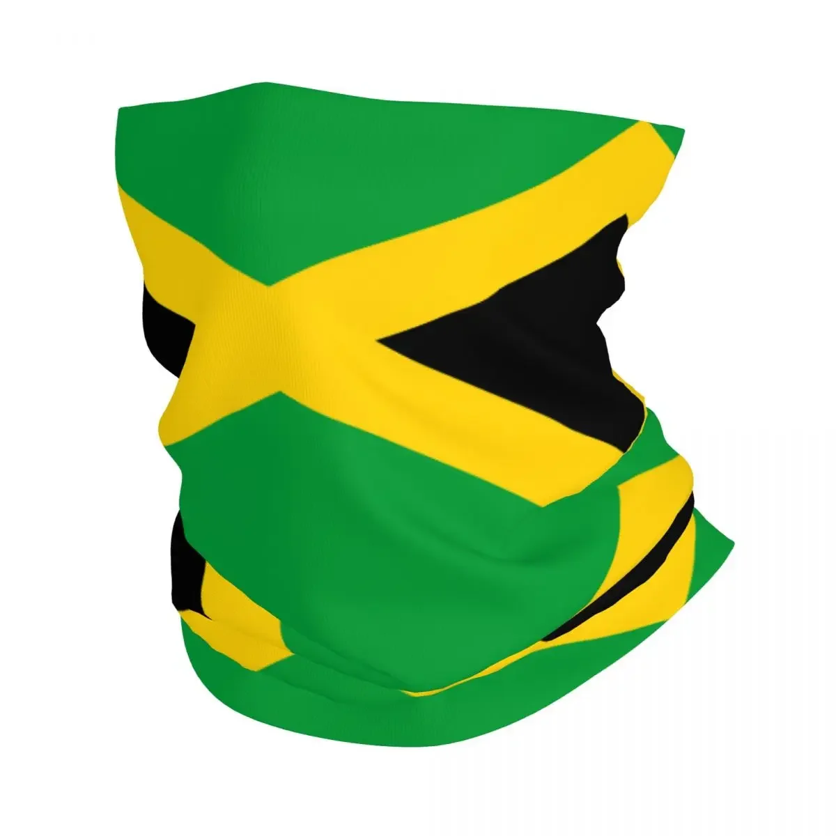 Jamaica Flag Bandana Neck Gaiter Printed Jamaican Wrap Scarf Multi-use Balaclava Outdoor Sports for Men Women Adult Winter