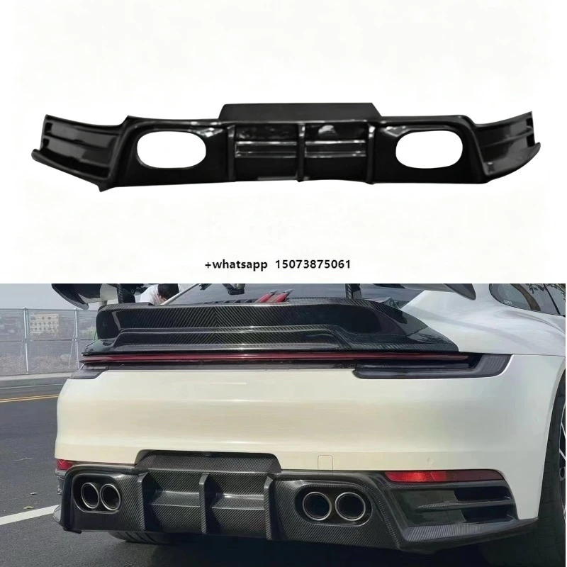 For  911 992 Carbon Fiber BRABU-S Style Car Rear Bumper Weather Resistant Lip Diffuser Factory Direct