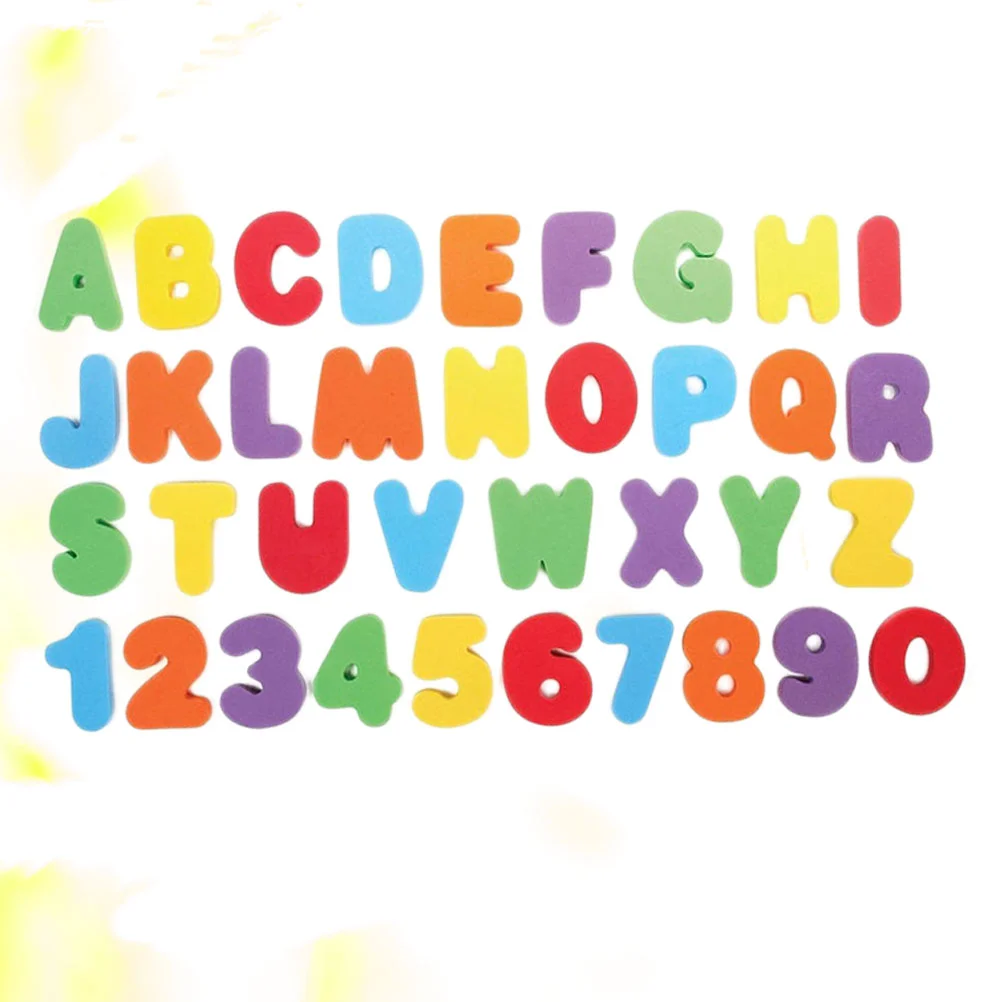 

1 Set Creative EVA English Letters Colorful Alphabet Stickers Funny Kid Learning Toy Educational Number Toys for Home Bathroom S