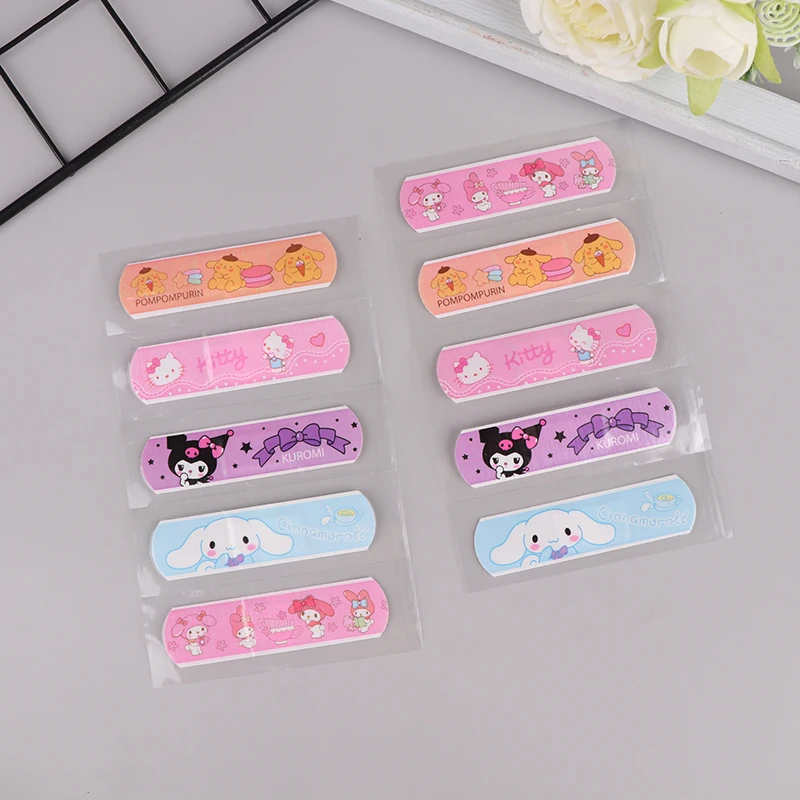 24Pcs  Sanrio Cartoon Anime Band Aid Waterproof Dustproof Breathable Adhesive Bandages First Band Aid Cuts Scratches Band-Aid