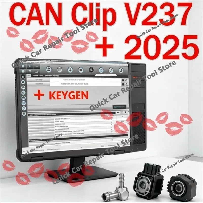 Software 2026 Newest Can Clip V237 with crack free keygen for Rena-ult OBD2 Diagnostic Pin Extractor updata 1998-2023 year cars