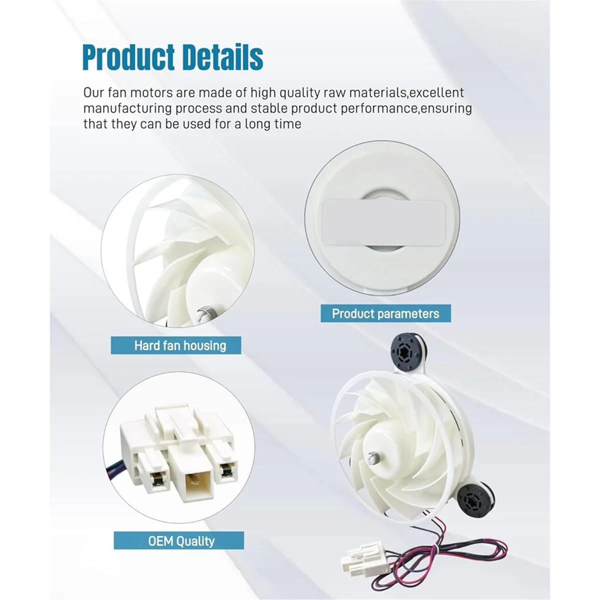 ZWF-30-3 motor de ventilador evaporador de geladeira para samsung peças de reposição de motor de ventilador de refrigeração de geladeira dc12v 2.5w-lite