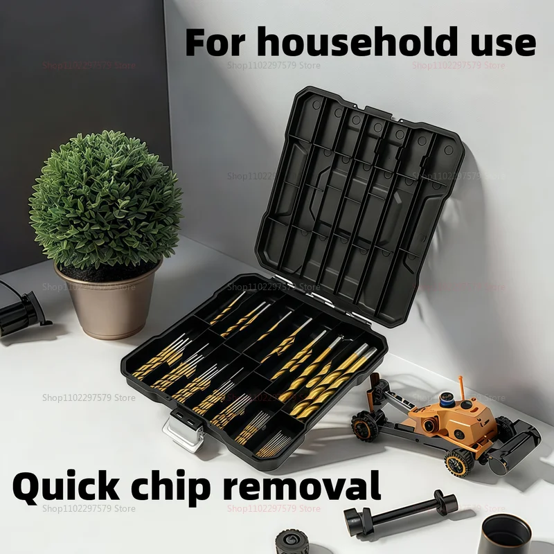 Zestaw 99 wierteł krętych z tytanu, wiertła ze stali szybkotnącej do drewna, żeliwa i metalu, antykorozyjne i trwałe.