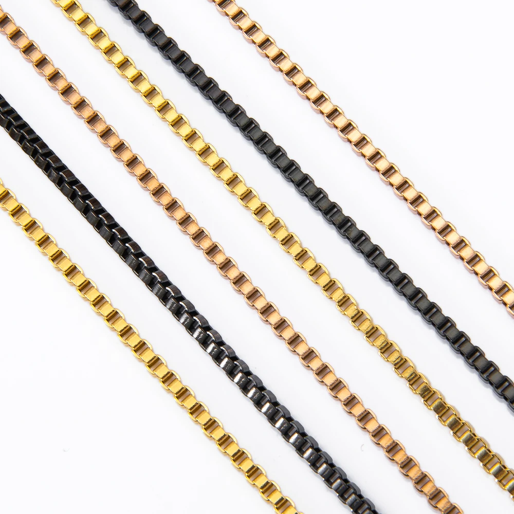 1M Edelstahl Trend Hohl Rechteck Box Kette für Halskette Armband für DIY Männer Schmuck Machen Erkenntnisse Tasche Kette liefert – Detail 9