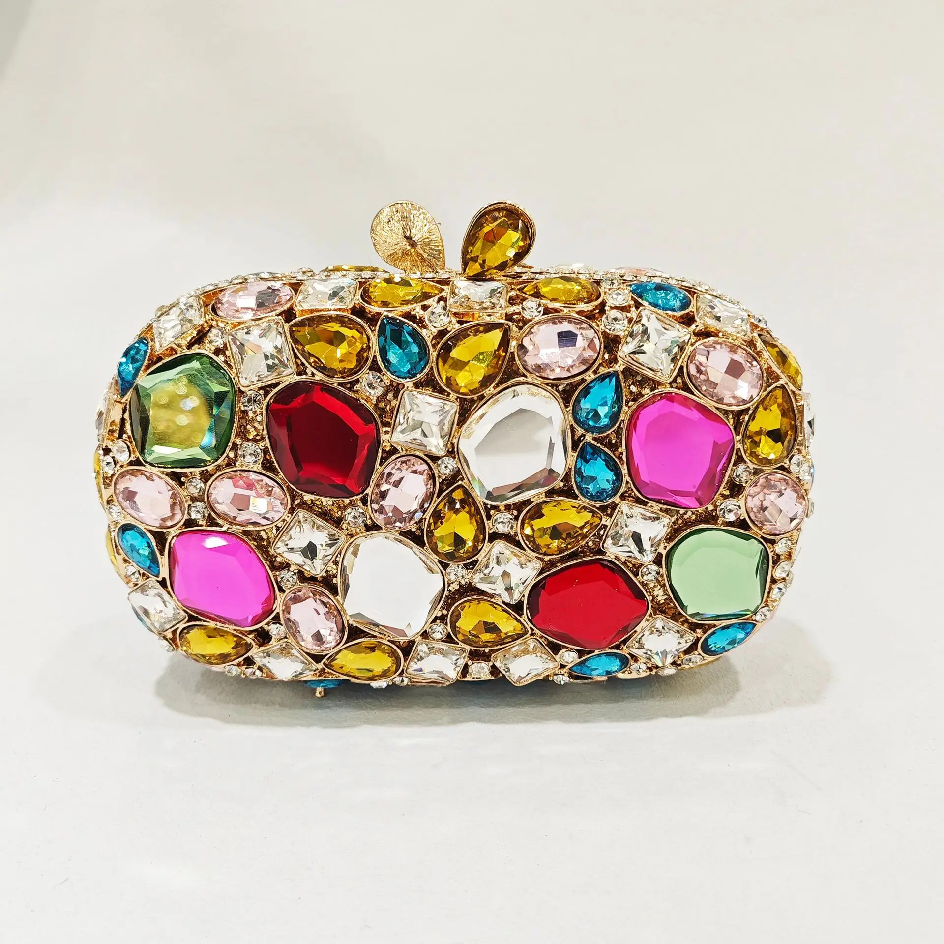 

Blue Stone Night Wallet Clutch Women's Luxury Red Crystal Clutch Wallet Clutch Bridal Rhinestone Minnel