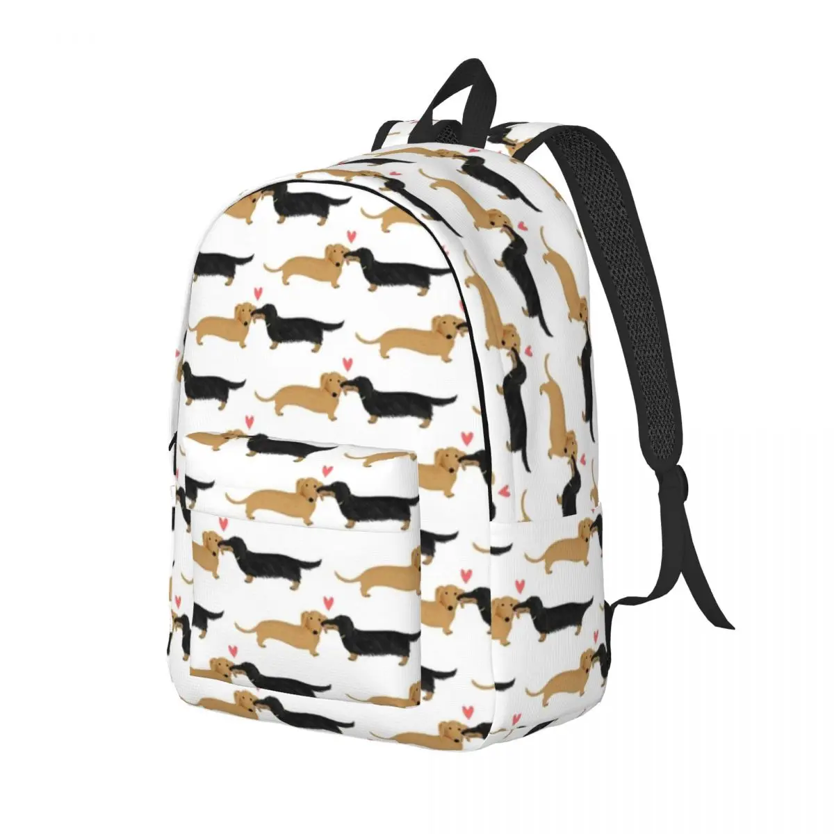 Dachshund Love Backpack for Kindergarten Primary School Student Dog Pets Bookbag Boy Girl Kids Daypack Sports