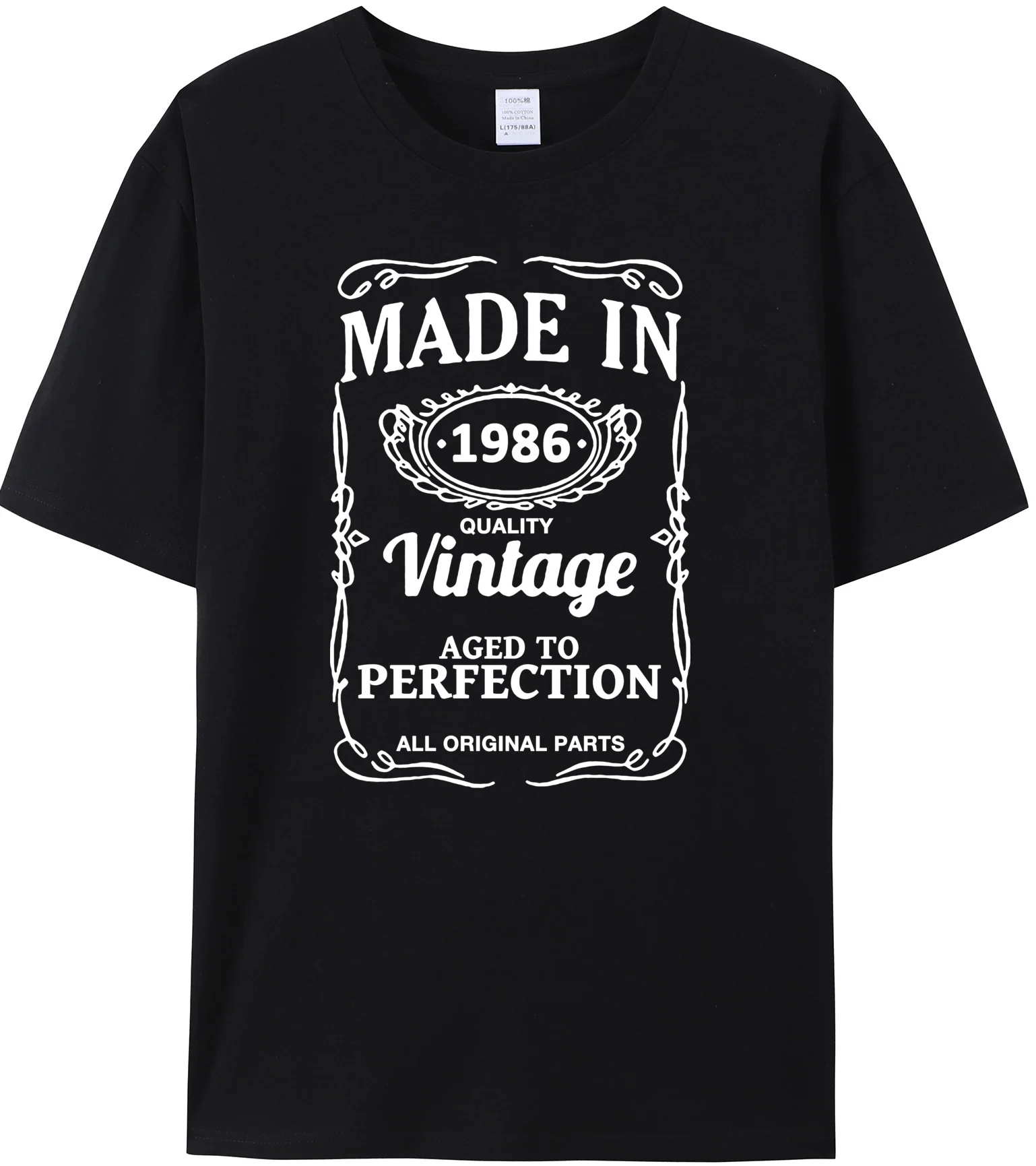 Made in 1980/1981/1982/1983/1984/1985/1986/1987/1988/1989 Original Cotton T Shirt Birthday Vintage Father Boyfriend Gift TShirts