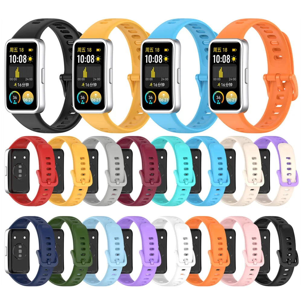 cinturino in silicone per huawei band 10 10NFC 9 9NFC 8 8NFC Accessori per smartwatch con fibbia