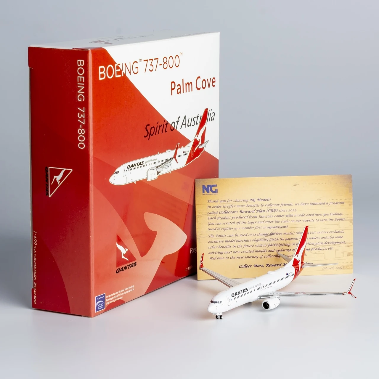 

58237 Alloy Collectible Plane Gift NG Model 1:400 Qantas Airways Boeing B737-800 Diecast Aircraft Jet Model VH-VZV