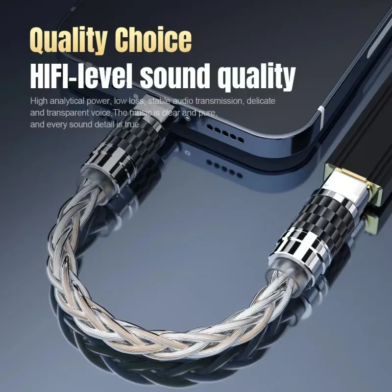 USB C OTG Converter 4N Pure Silver Audio Amplifier Sound Card Hifi Earphone Type C Micro USB Headphone Data Cable Adapter DIY