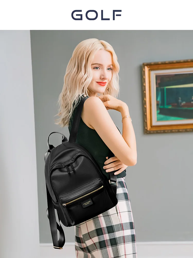 GOLF backpack female 2024 new fashion simple small backpack junior high school students' schoolbags Joker ins style