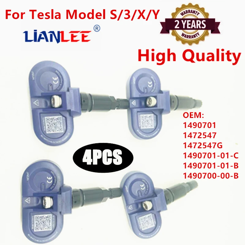 1/4PCS FOR 2021 2022 Tesla Model S/3 ModelX/Y Bluetooth TPMS 1490701 1472547 1472547G 1490701-01-C 1490701-01-B 1490700-00-B