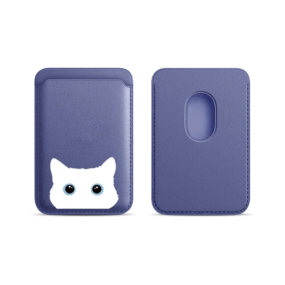 Niedliche Katzen-Lederkartenhalterung, Süße Kitty-Geldbörse, Telefonkartenhalter für Magnetische Hüllen, Geeignet für alle iPhone Magsafe-Karten-Handytaschen – Detail 20