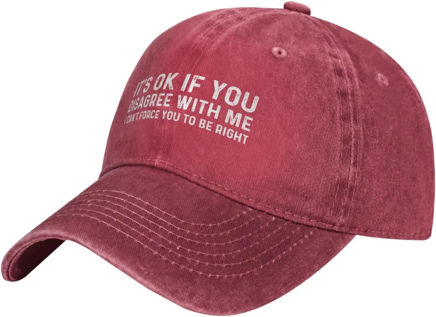 Octotar It's Ok If You Disagree Withs Me I Can't Force You Hat for Men Baseball Hat Funny Cap