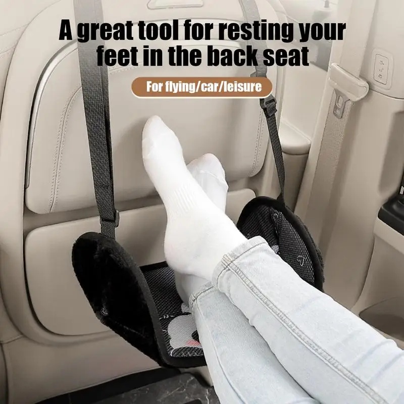 

Car Foot Hammock Toddler Car Travel Leg Rest Adjustable Airplane Foot Rest Car Rear Seat Foot Hammock Cartoon Hanger
