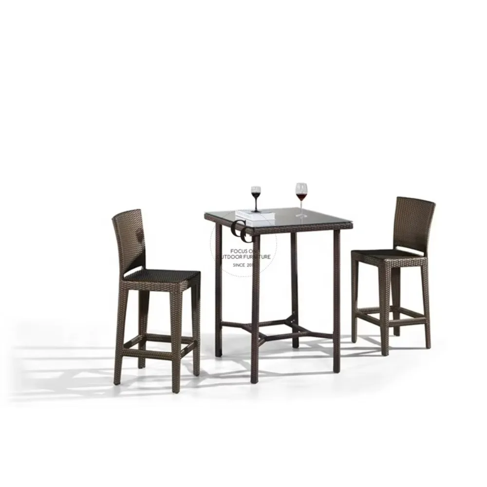 طاولة بار حديثة طويلة وكرسي مجموعة أثاث بار منزلي طاولة كوكتيل قابلة للطي للاستخدام في الفندق #4