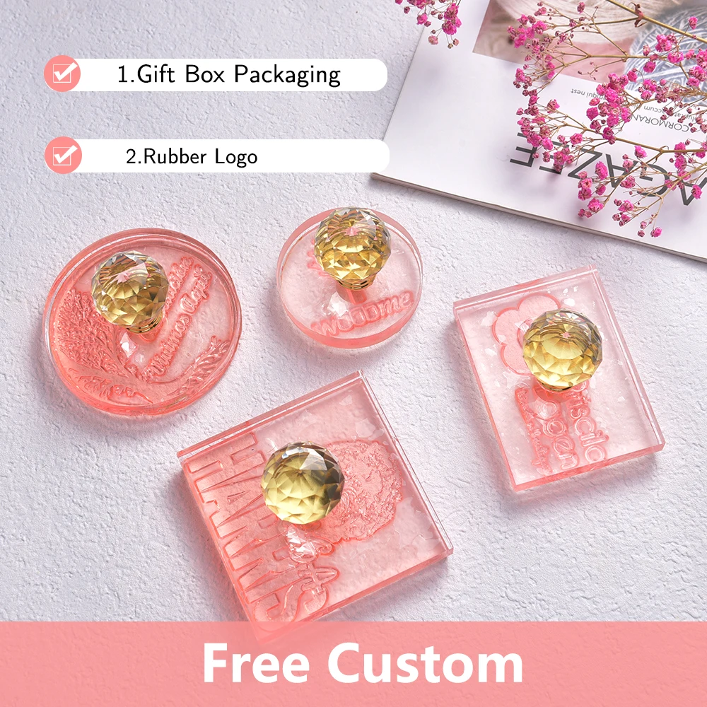 Personalized Wedding Stamp Custom Private Logo For Party Invitation Decoration Stamps Scrapbooking Clear Logo Transparent Seals