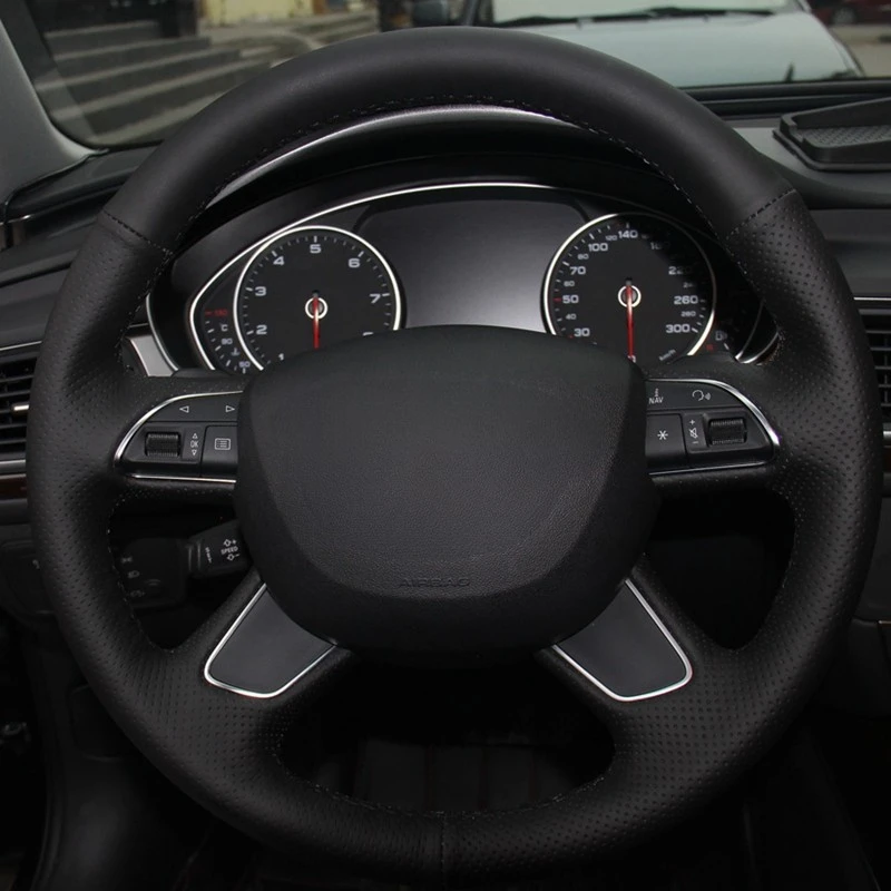 

Customize DIY Micro Fiber Leather Car Steering Wheel Cover For Audi A7 2012-2013 A4 (B8) 2013-2016 A8 A8 L 2011-2018 Allroad