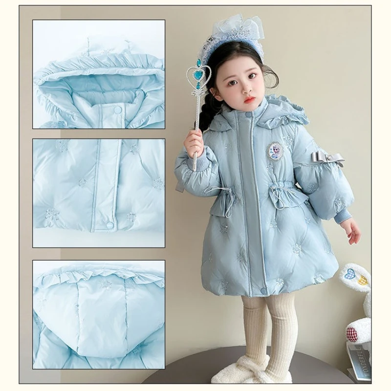 سترة إلسا داون للفتيات الكوريات لعام 2025، معطف دافئ عصري للبيع بالجملة #6